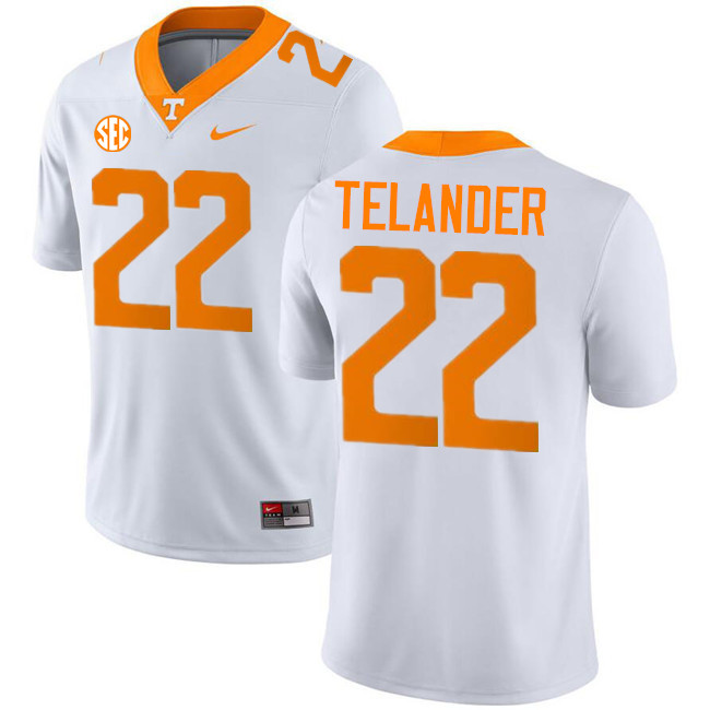 #22 Jeremiah Telander UT Vols Jerseys,Tennessee Volunteers College Football Jerseys Stitched-White